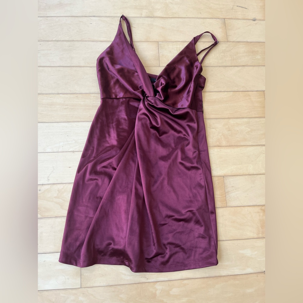 Forever 21 Deep Red Satin Dress